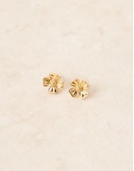 14k gold plated stud earrings in flower design